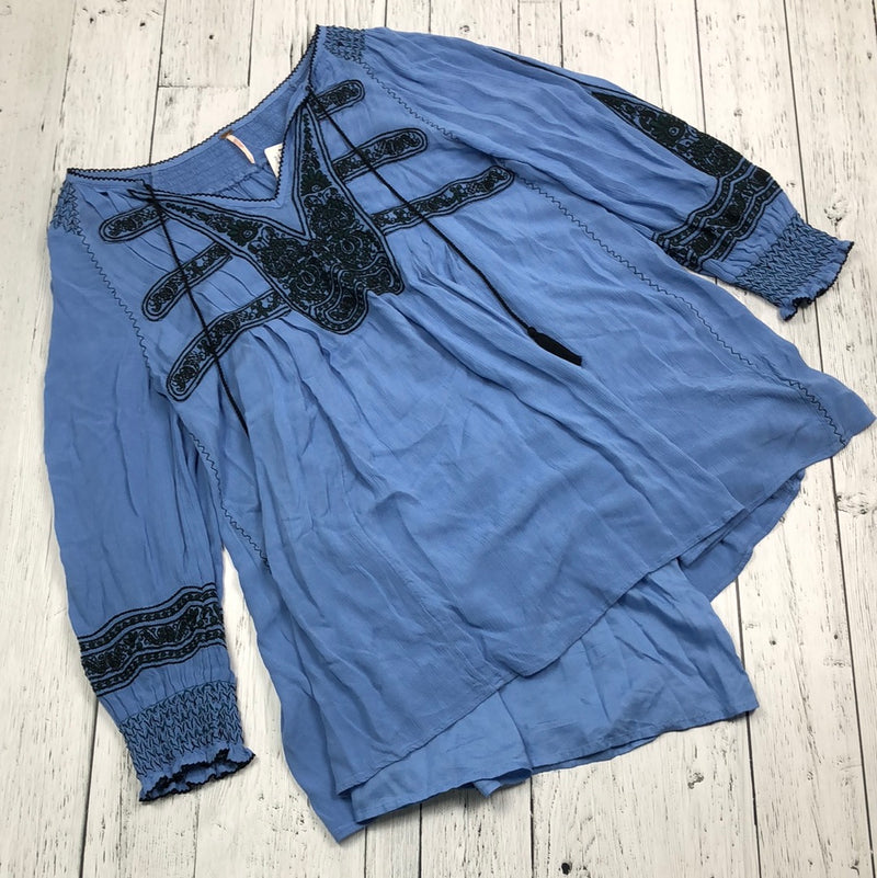 Free People blue patterned shirt - Hers S