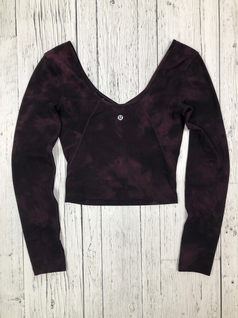 lululemon dark purple athletic long-sleeve - Hers XS/2