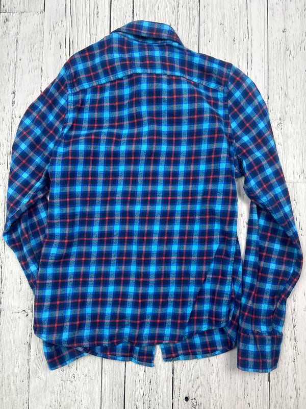 Hollister blue plaid button up shirt - His S