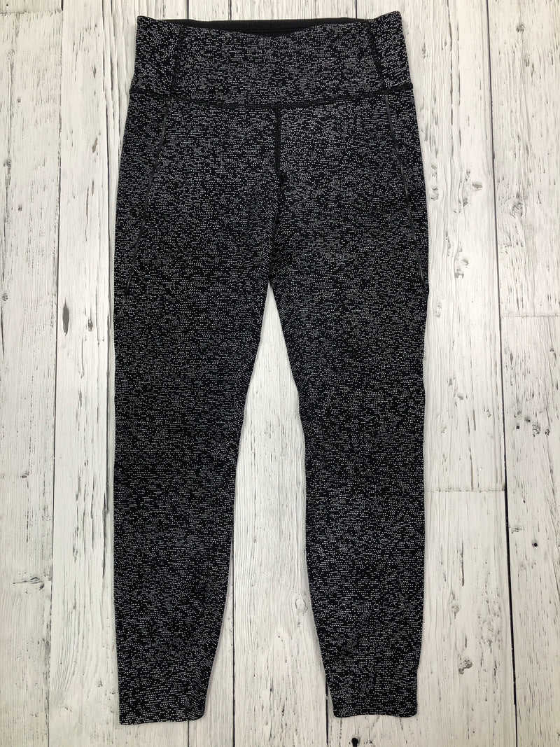 lululemon black white patterned leggings - Hers S/4