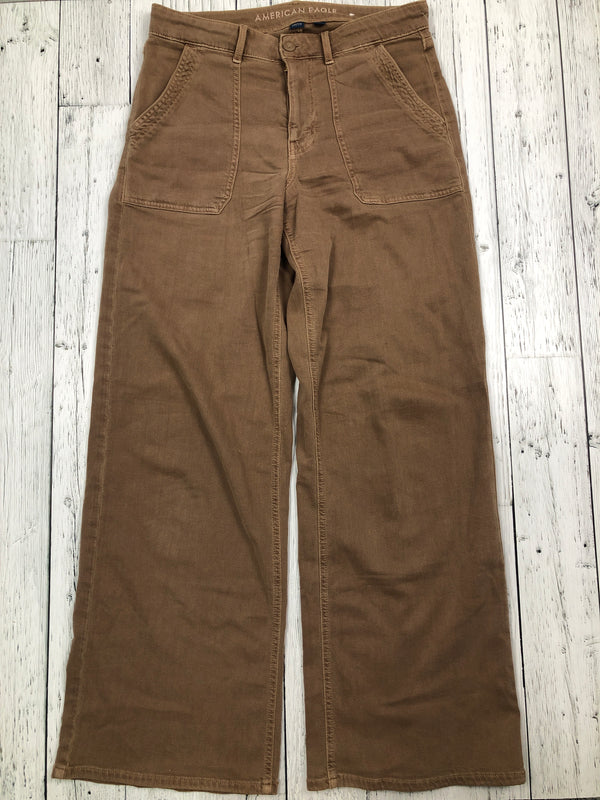 American Eagle brown super high rise baggy wide leg pants - Hers S/6