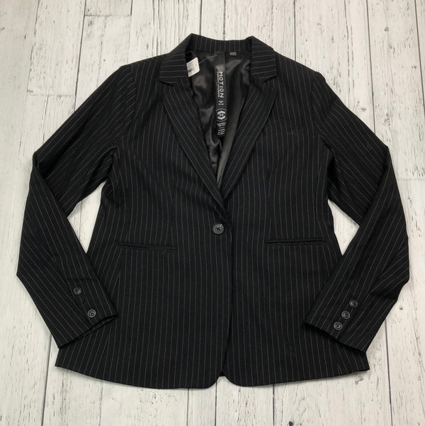 Motion black white striped blazer - Hers M