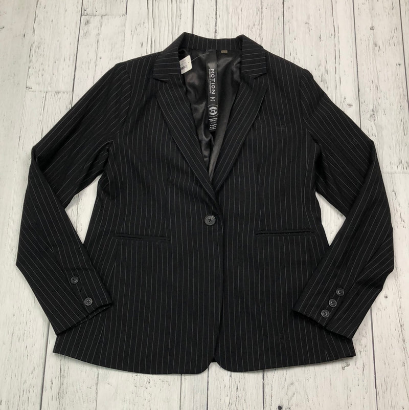 Motion black white striped blazer - Hers M