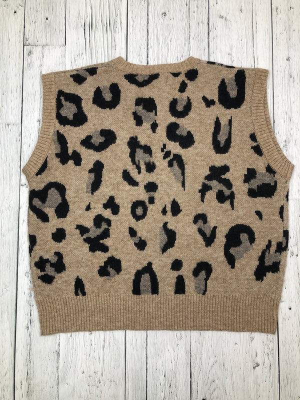 Anthropologie brown black patterned sweater vest - Hers OS