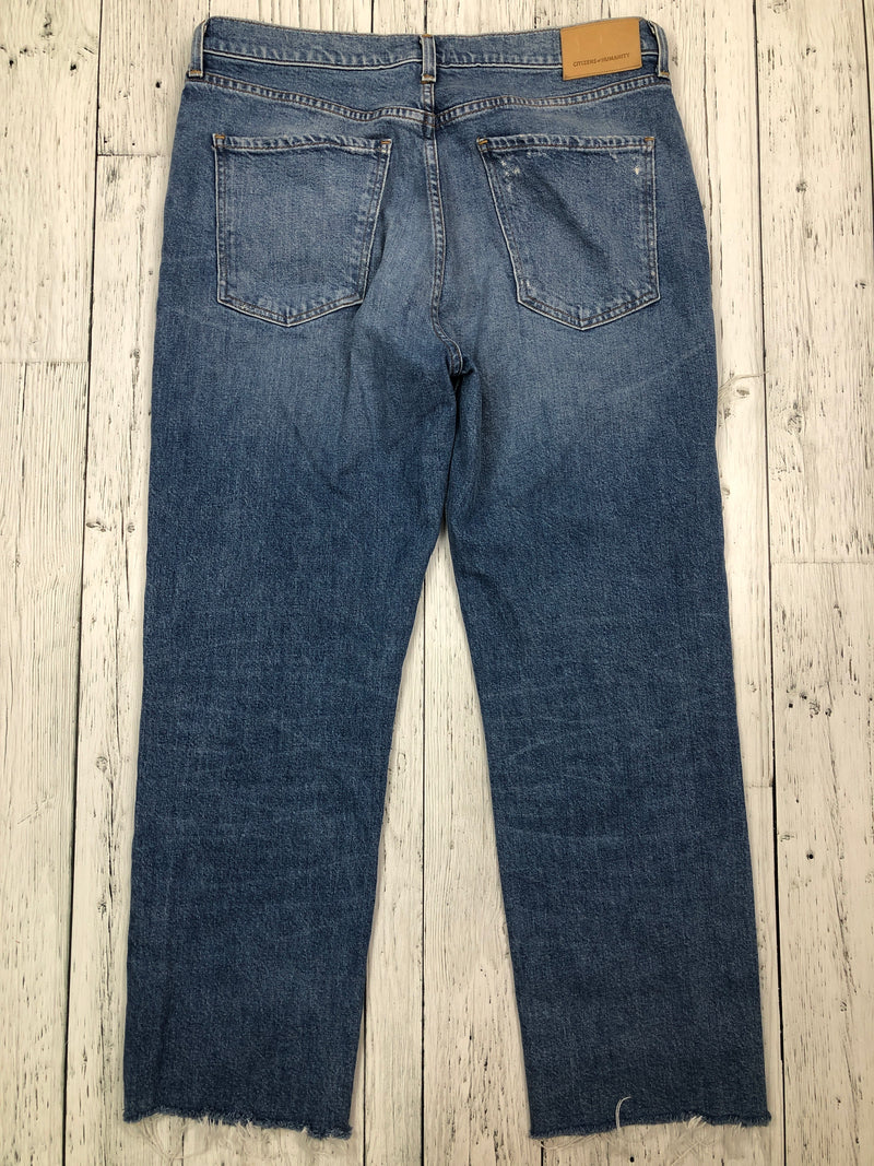 Citizens of Humanity blue daphne crop distressed jeans - Hers M/30