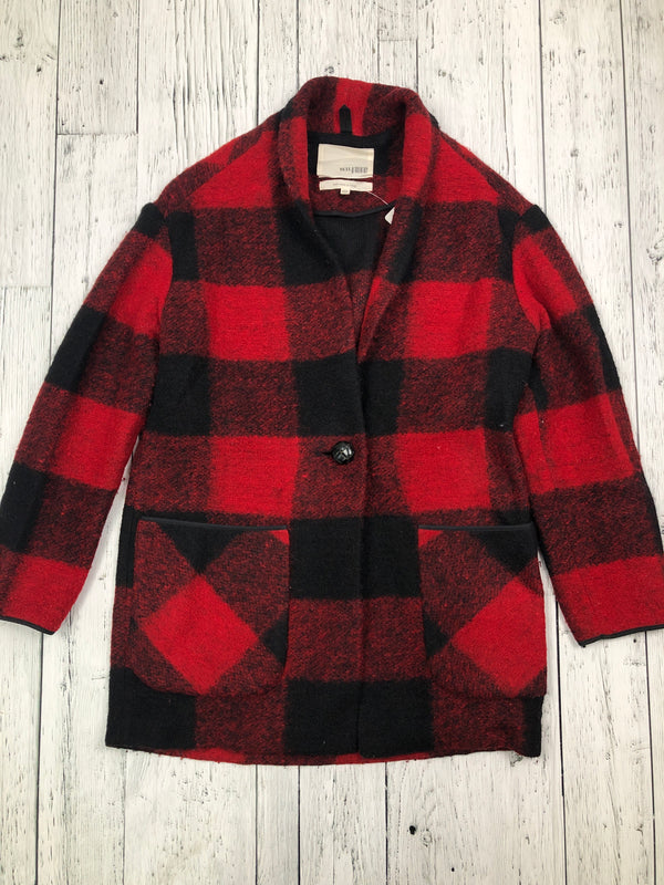 Wilfred Aritzia red black plaid shacket - Hers XXS