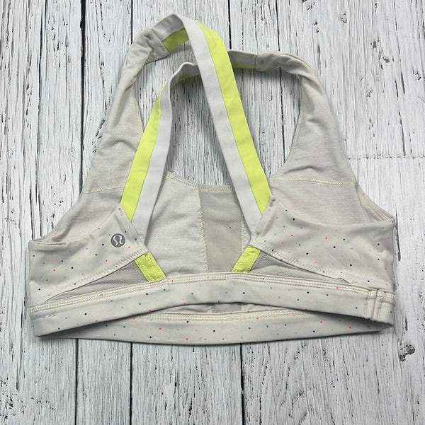 lululemon white patterned sports bra - Hers S/6