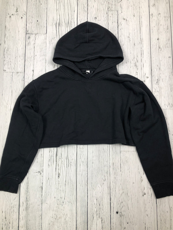 lululemon black cropped hoodie - Hers L/12