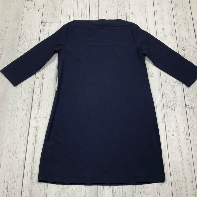 Eileen Fisher Navy Blue Half Sleeve Dress