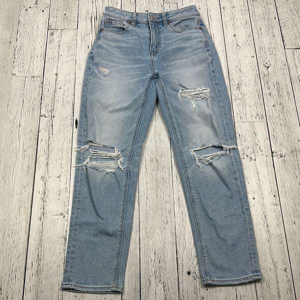 American Eagle Light Wash Distressed Jeans - Hers XS/0