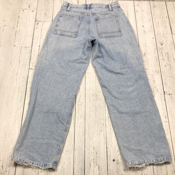 Garage Light Wash Wide Distressed Jeans   - Hers XS/24