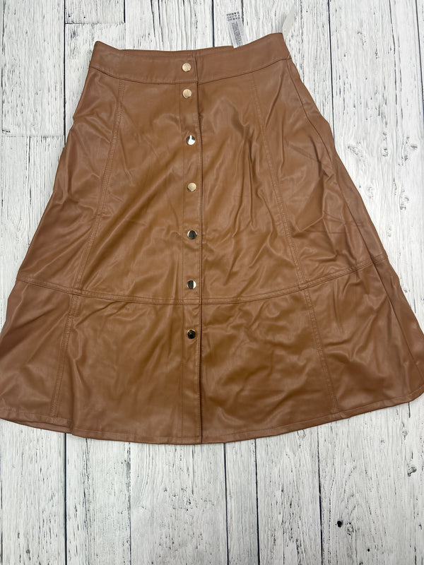 Zara brown pleather midi skirt - Hers XS