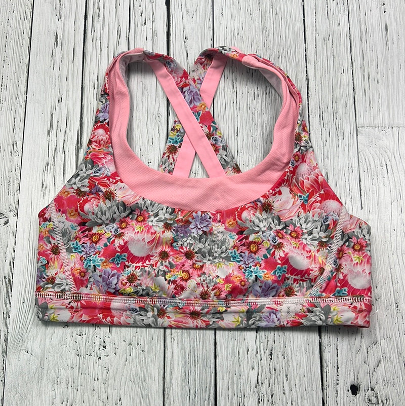 lululemon pink floral sports bra - Hers S/6