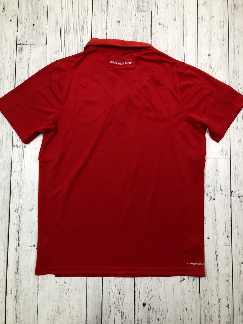 Oakley red patterned golf shirt - His L