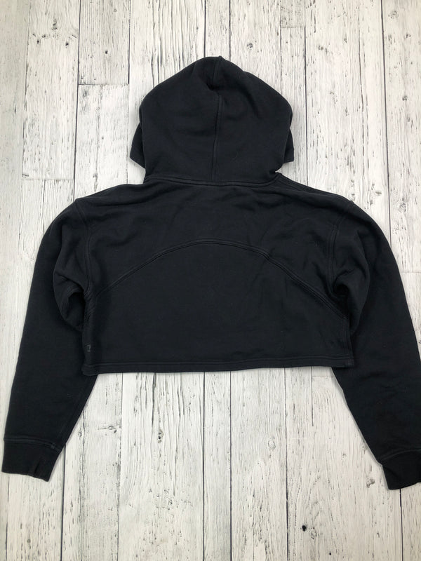 lululemon black cropped hoodie - Hers L/12
