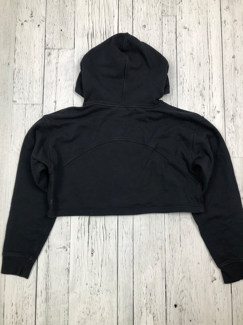 lululemon black cropped hoodie - Hers L/12