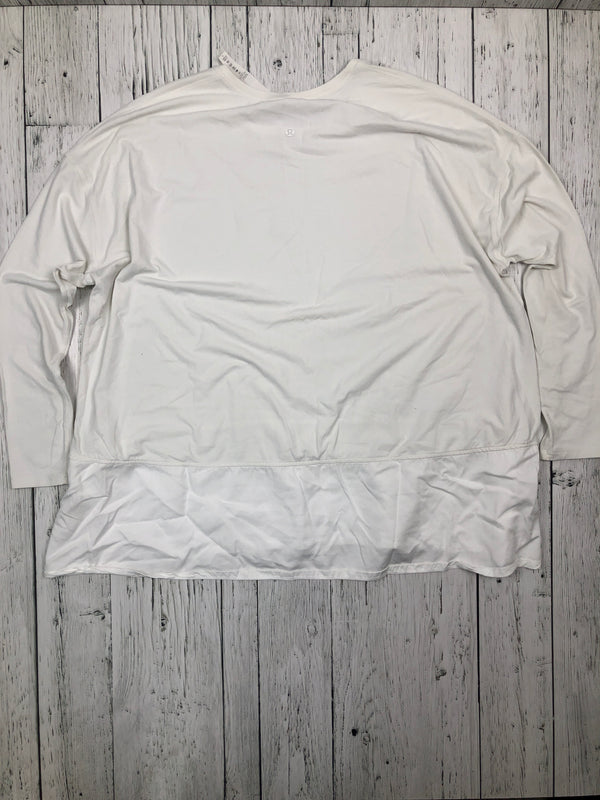 lululemon white athletic long sleeve - Hers 10/L