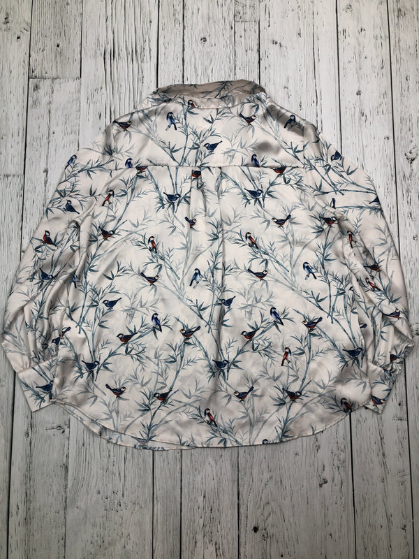 Zara white patterned silk shirt - Hers S