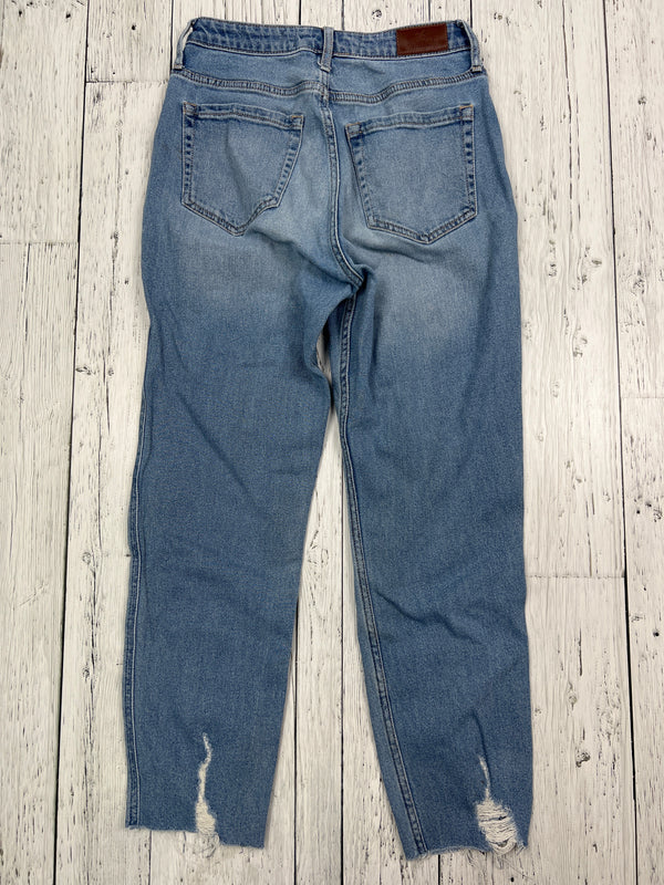 Hollister blue distressed ultra high rise mom jeans - Hers M/28