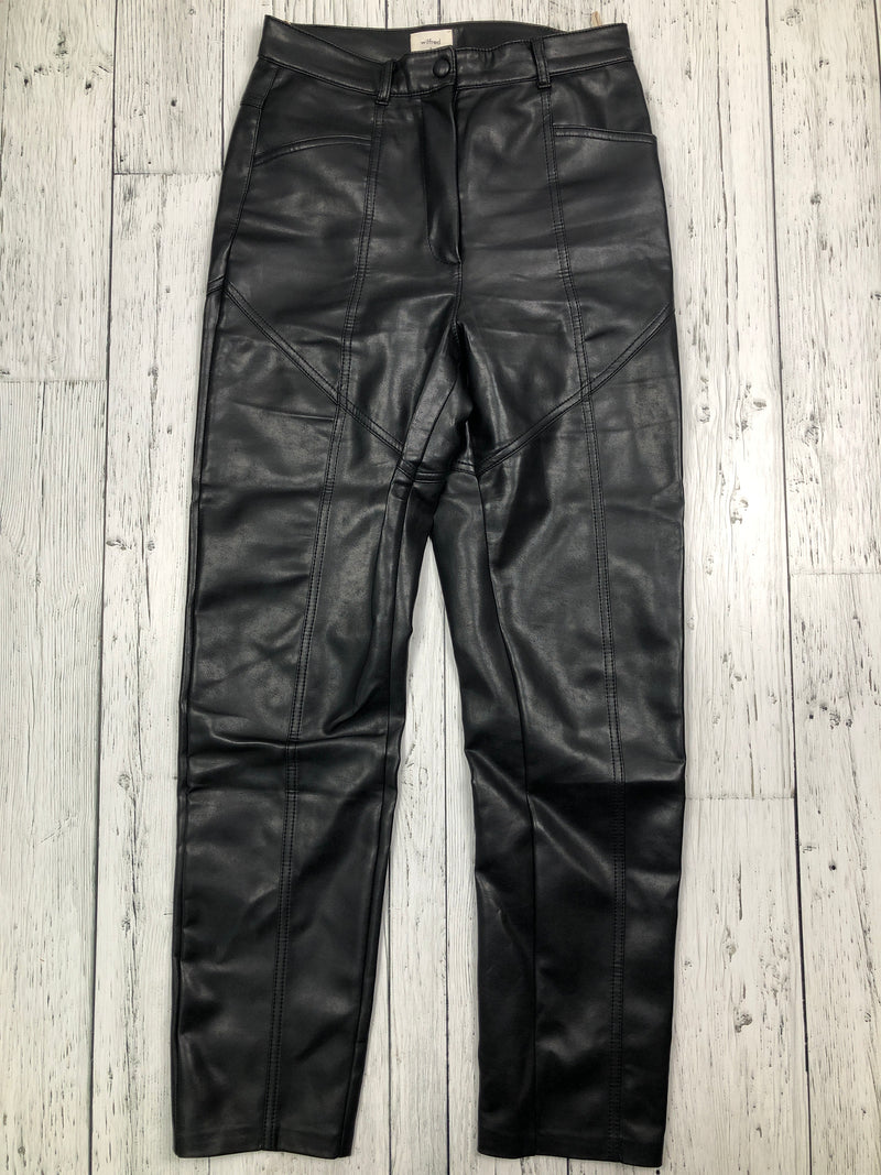 Wilfred Aritzia black leather pants - Hers S/4