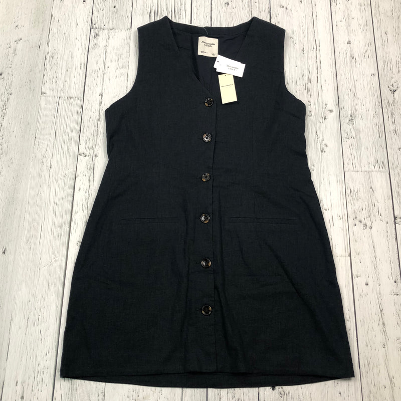 Abercrombie&Fitch Black Linen/Cotton Blend Dress - Hers L