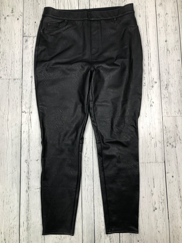 Spanx black pleather pants - Hers XL