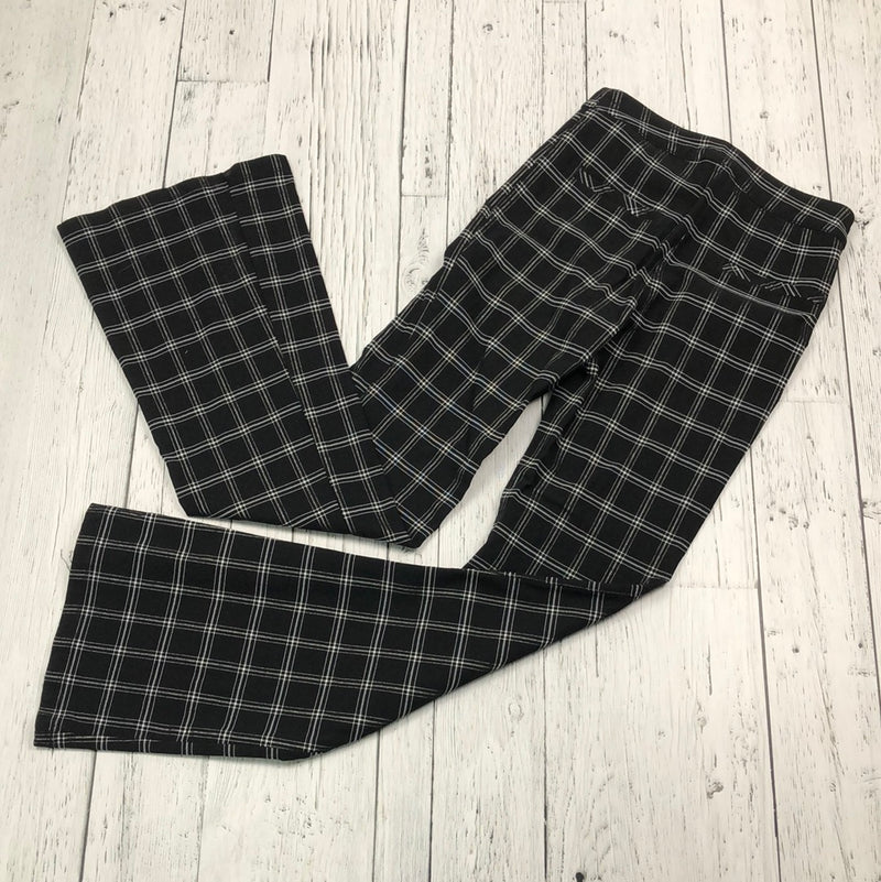 Garage black white plaid boot cut pants - Hers S