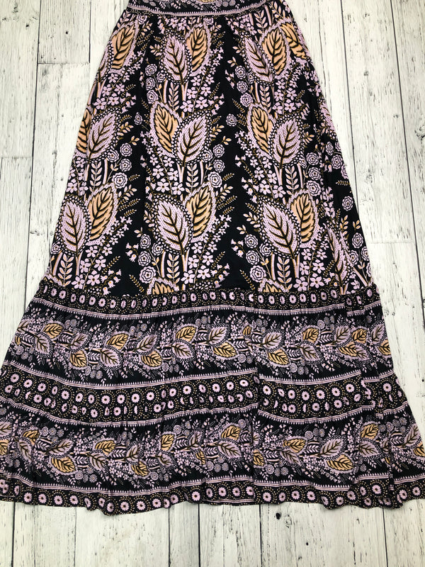 Maeve purple black patterned dress - Hers XS