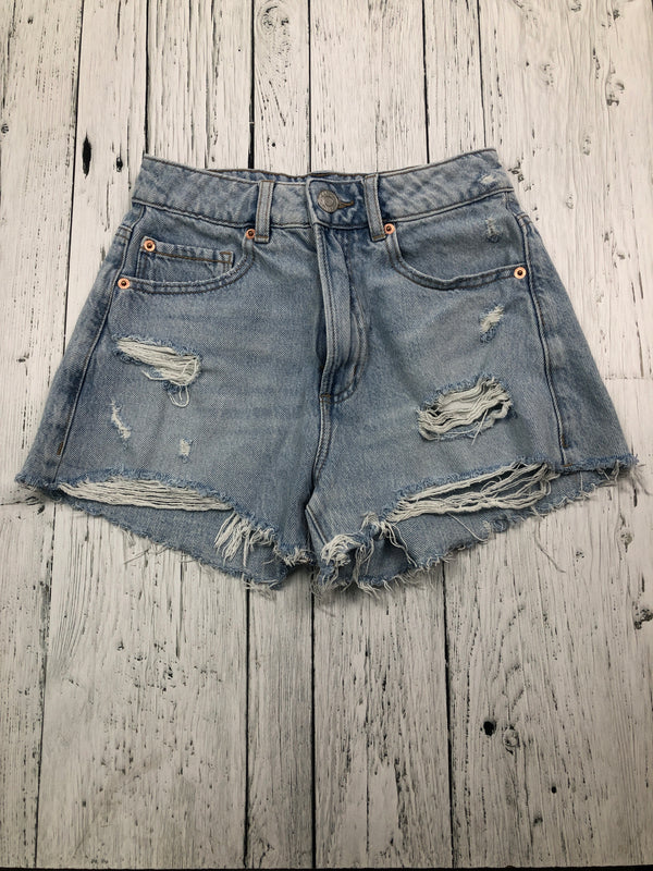 Garage distressed blue denim shorts - Hers XXS/23