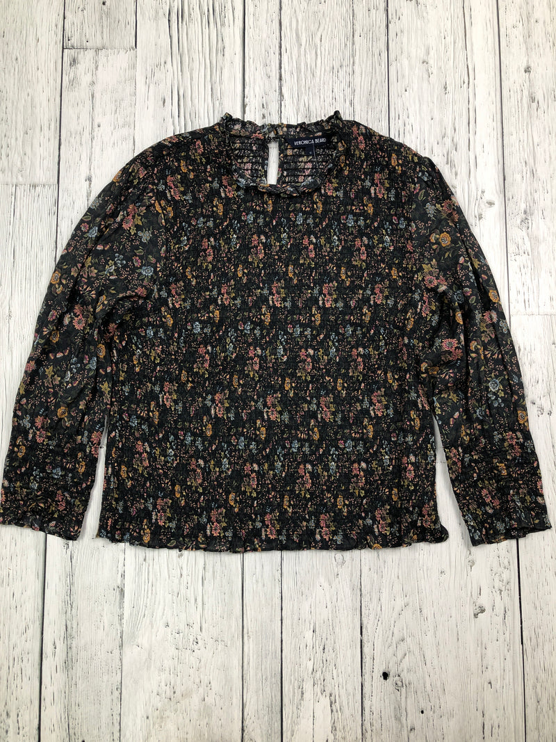 Veronica Beard black floral shirt - Hers L/12