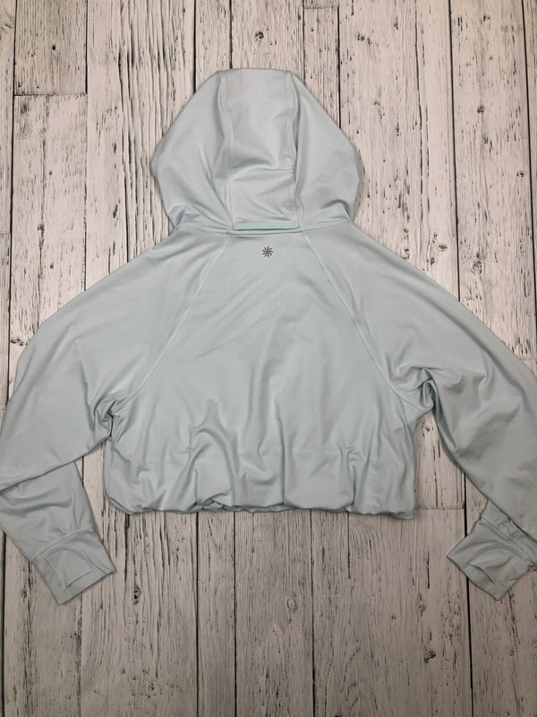AthletaGirl light blue athletic quarter zip hoodie - Girls M/8-10