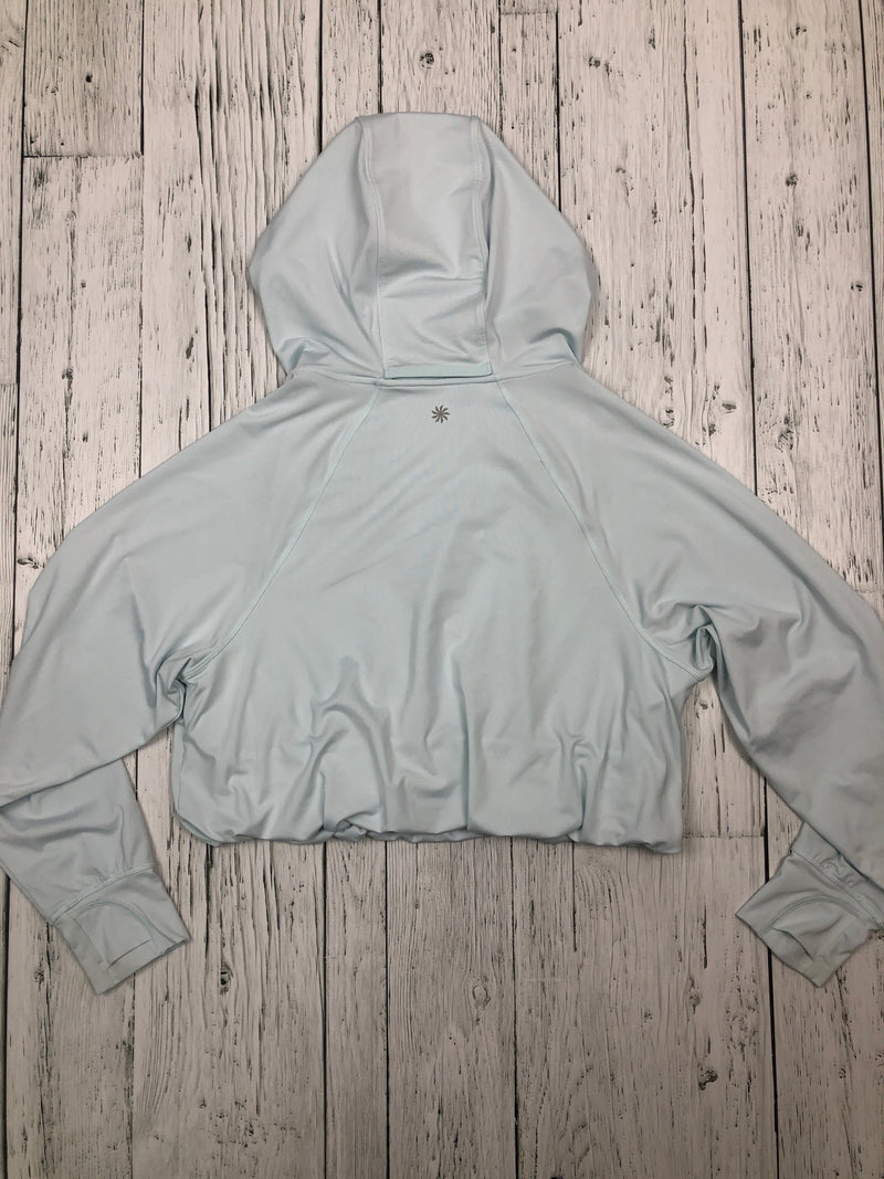 AthletaGirl light blue athletic quarter zip hoodie - Girls M/8-10