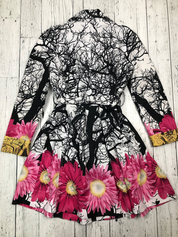 Desigual black white pink patterned jacket - Hers M/8/40