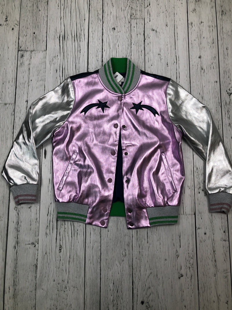 StellaMcCartney pink blue varsity jacket - Girls 10
