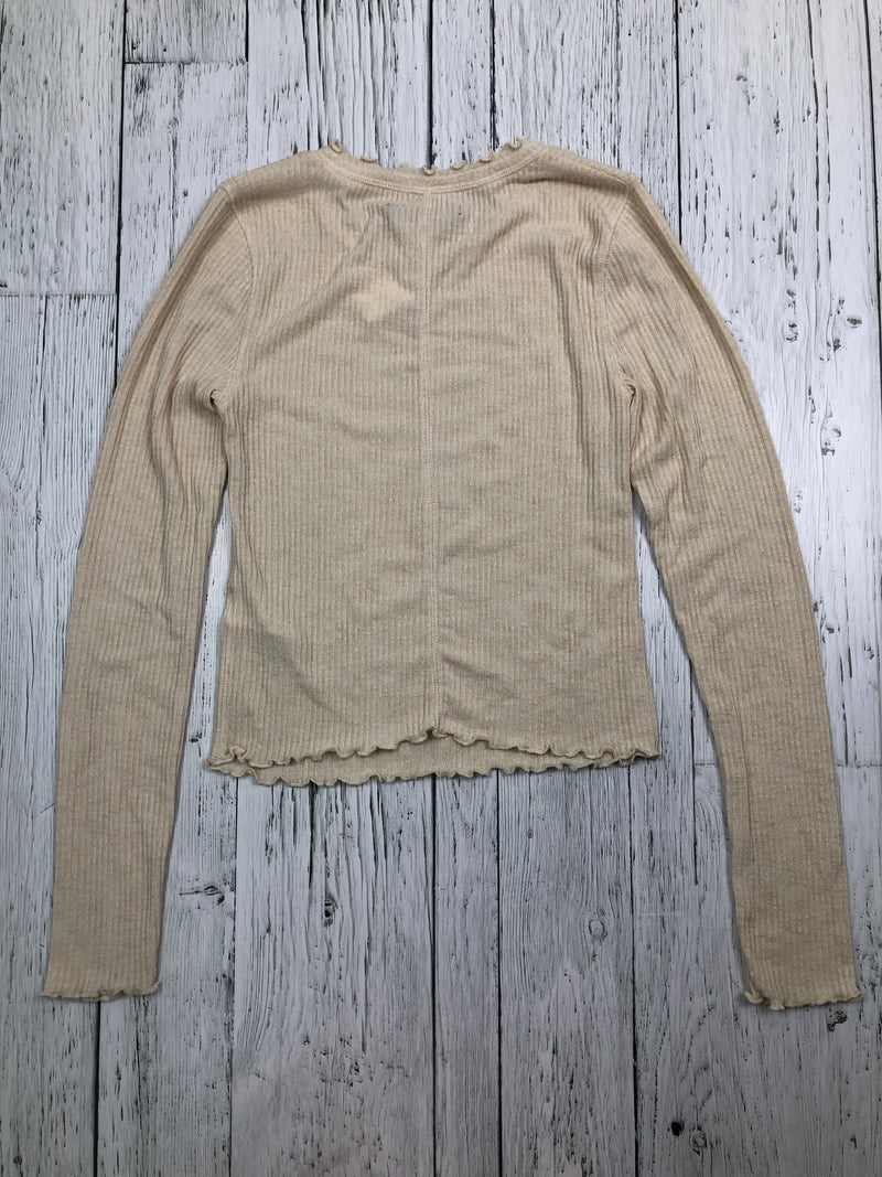 Abercrombie&Fitch beige long sleeve shirt - Hers S