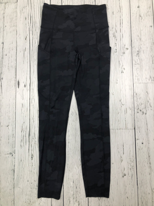 lululemon black patterned leggings - Hers S/4