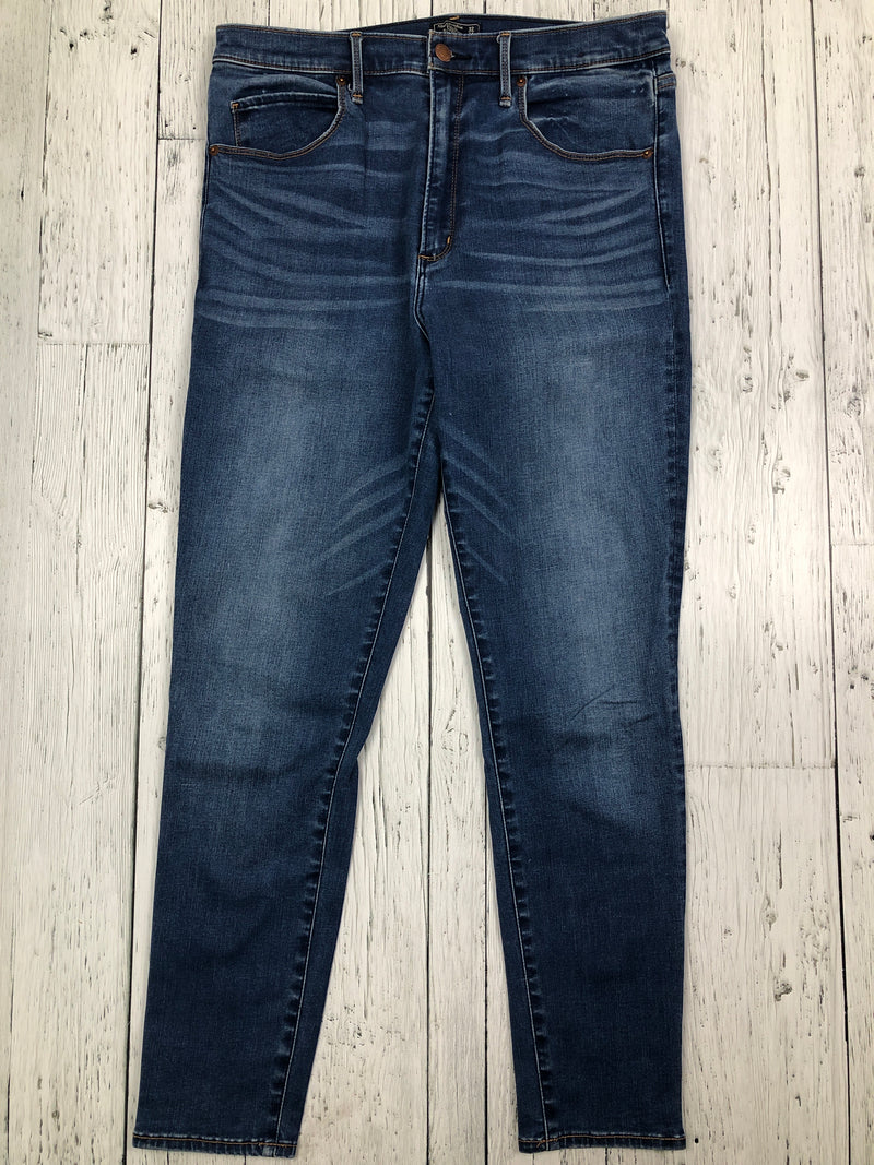 Abercrombie&Fitch ultra high rise super skinny blue jeans - Hers L/14/32