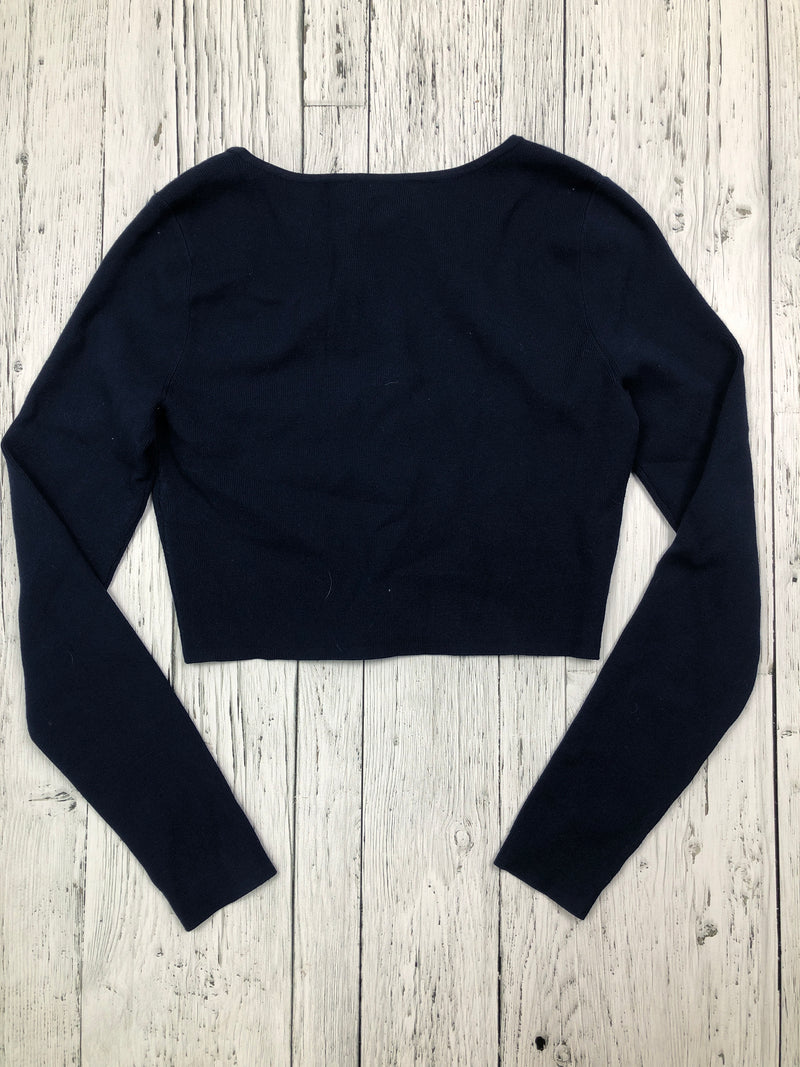 Sunday Best Aritzia navy cropped long sleeve shirt - Hers S