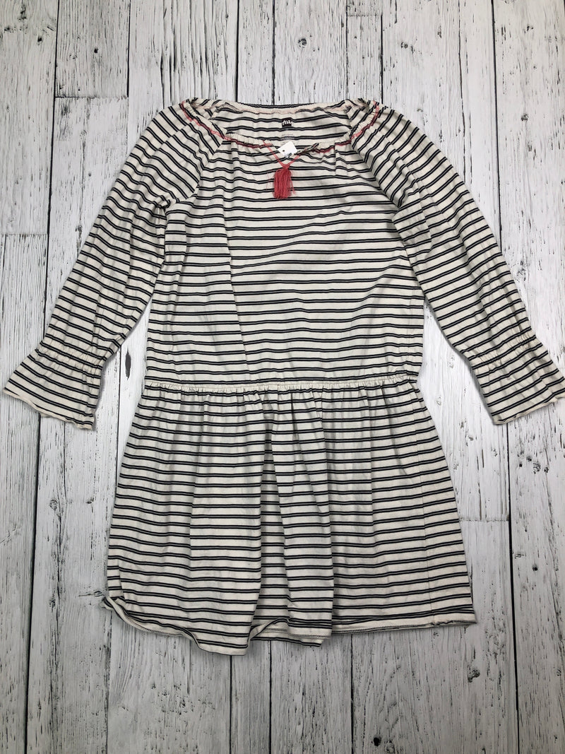 Tea white black striped dress - Girls 10