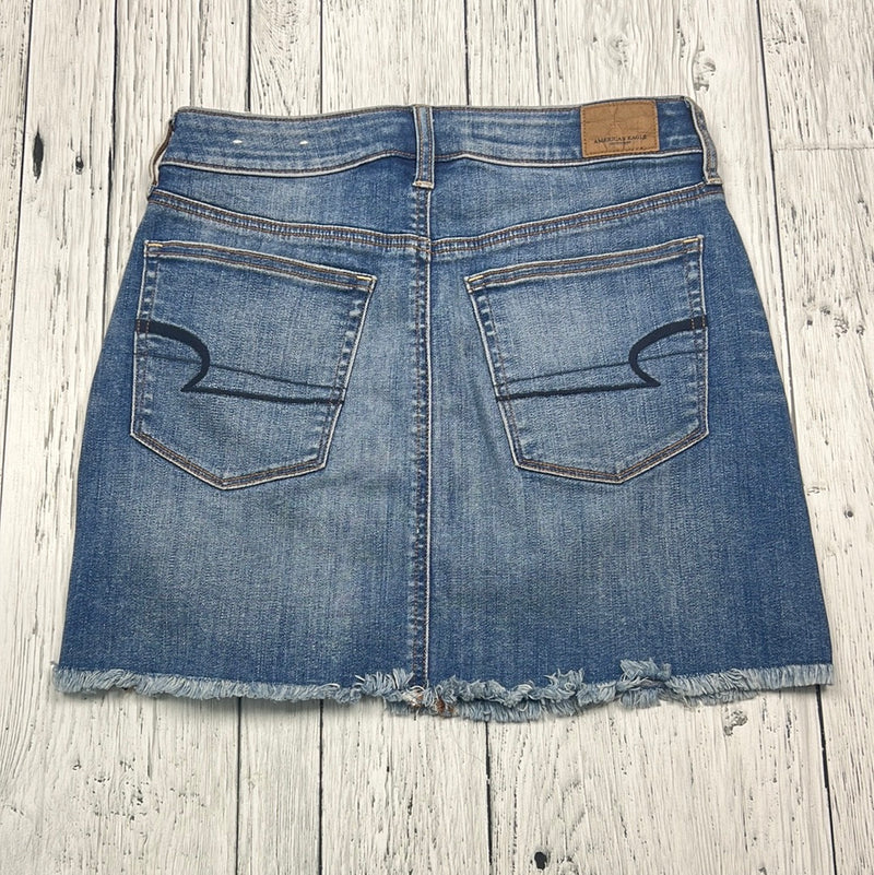 American eagle blue distressed denim skirt - Hers S/6