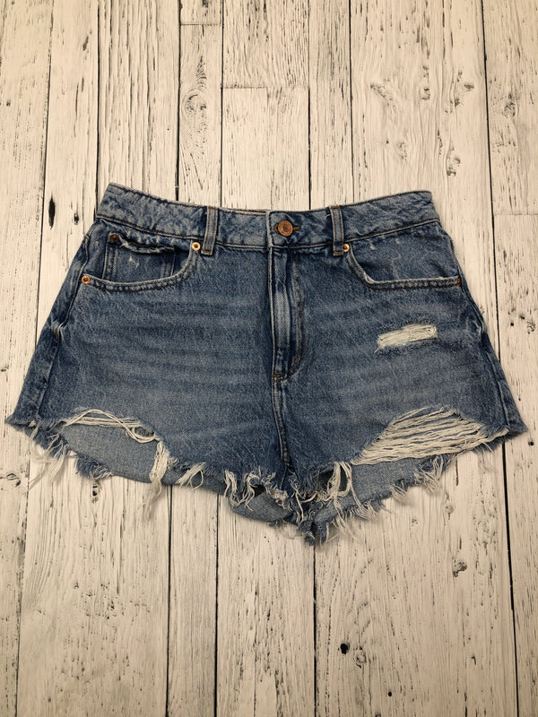 Garage blue distressed denim shorts - Hers S/7/28