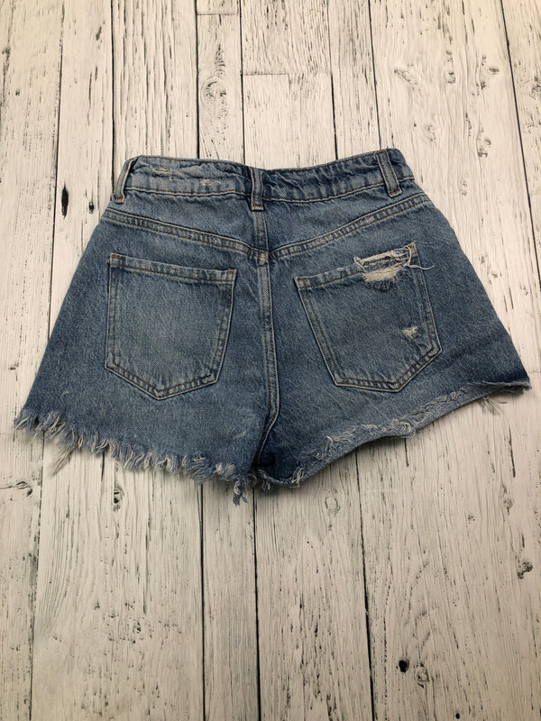 Garage distressed blue denim shorts - Hers XXS/24/0