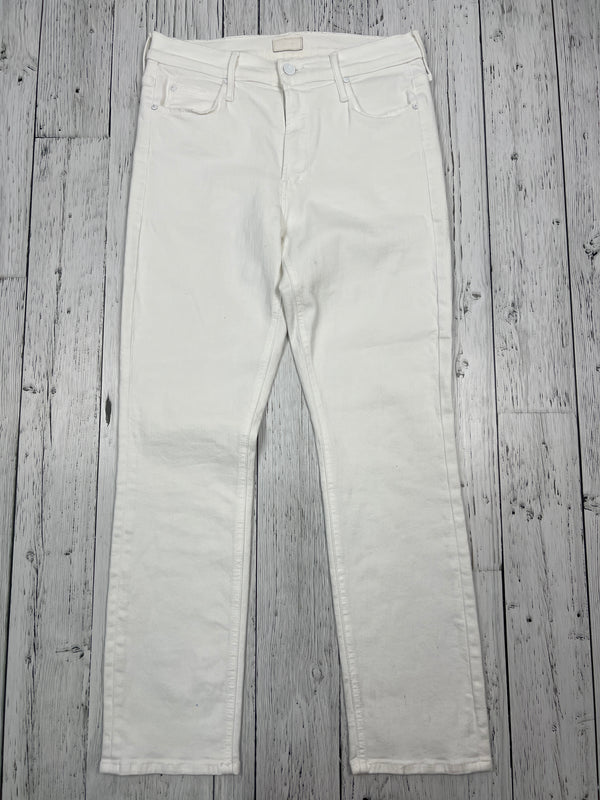 Mother mid rise dazzler ankle white jeans - Hers S/28
