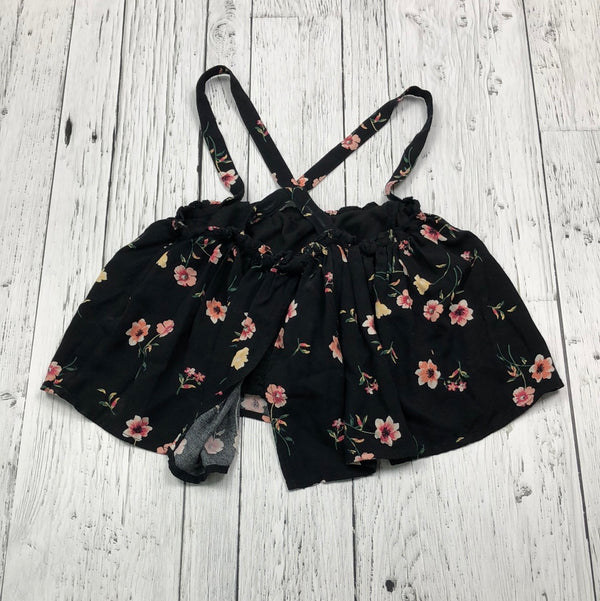 Hollister black floral tank top - Hers S