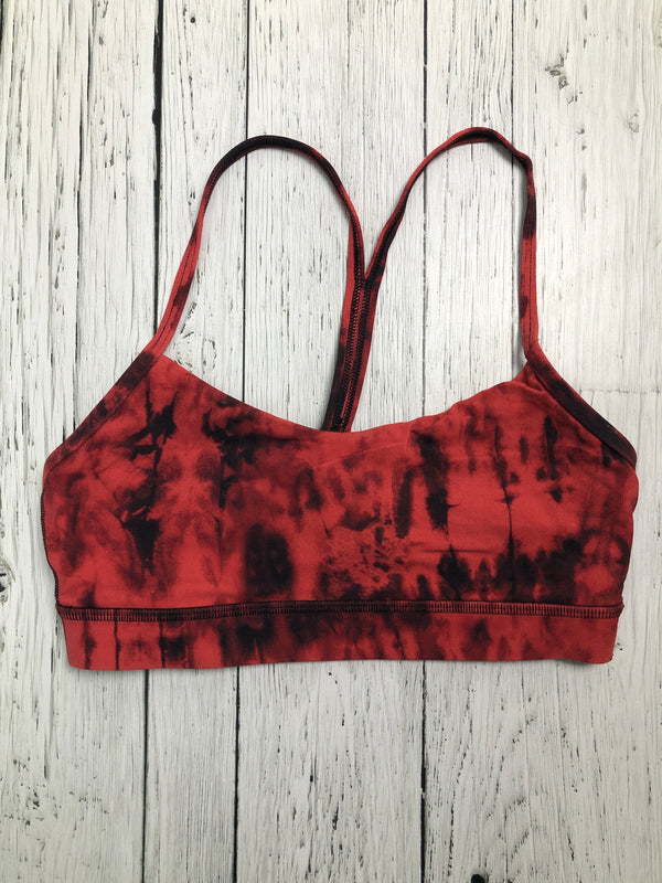 lululemon red black patterned sports bra - Hers S/6