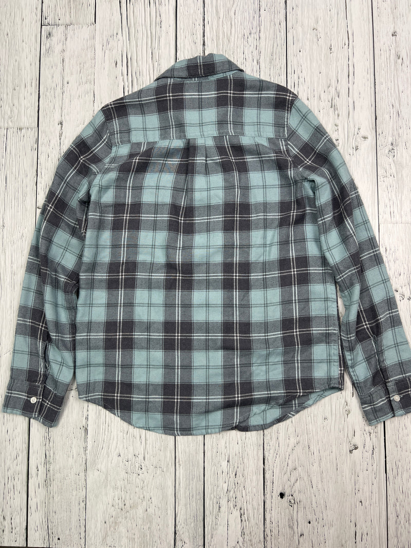 Abercrombie kids blue black plaid flannel - Girls 14