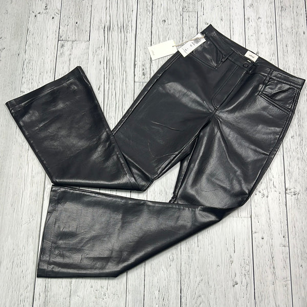 Wilfred Aritzia black leather boot cut pants - Hers M/8