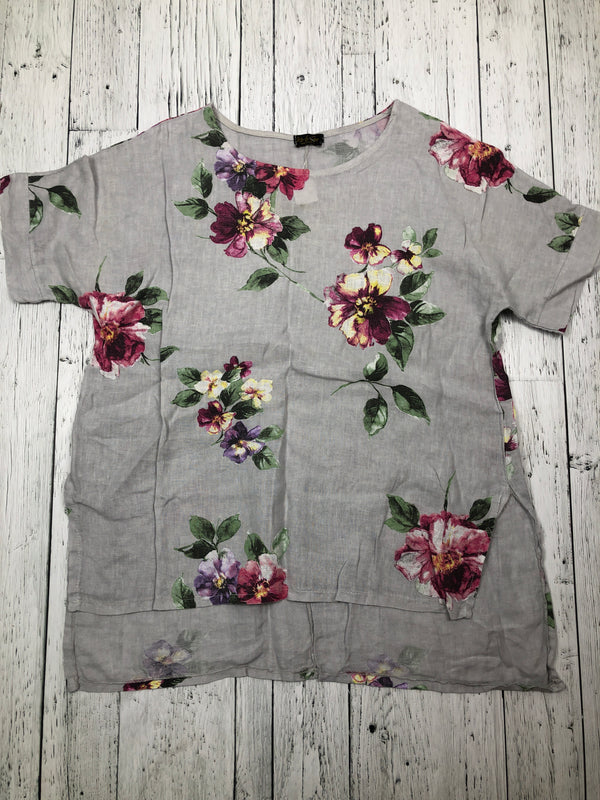 Me&Gee grey pink floral shirt - Hers S