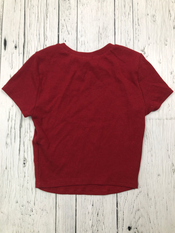 Garage red cropped t-shirt - Hers XS