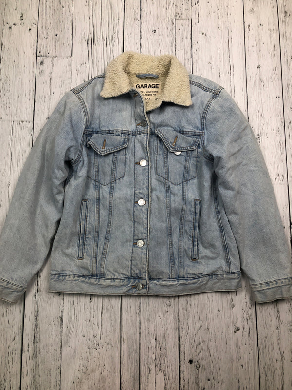 Garage blue denim girlfriend jacket - Hers M